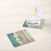 Pershuis geschilderd hout oceanside gestript kartonnen onderzetters (Insitu)