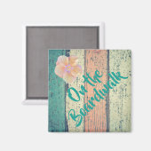 Pershuis geschilderd hout oceanside gestript magneet (Voorkant / Achterkant)