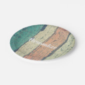 Pershuis geschilderd hout oceanside gestript papieren bordje (Gekanteld)