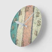 Pershuis geschilderd hout oceanside gestript ronde klok (Hoek)