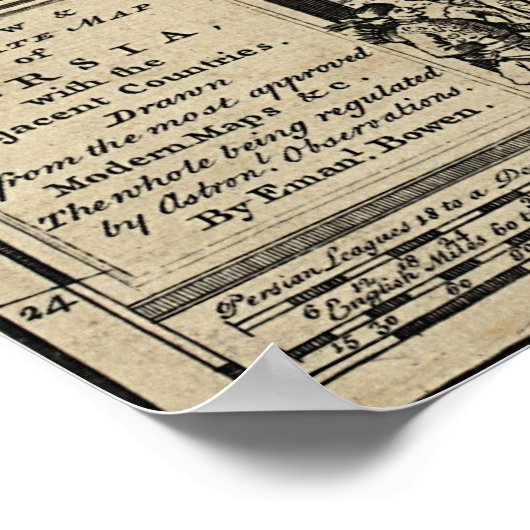 Persia Ancient Map (1747) Poster (Hoek)