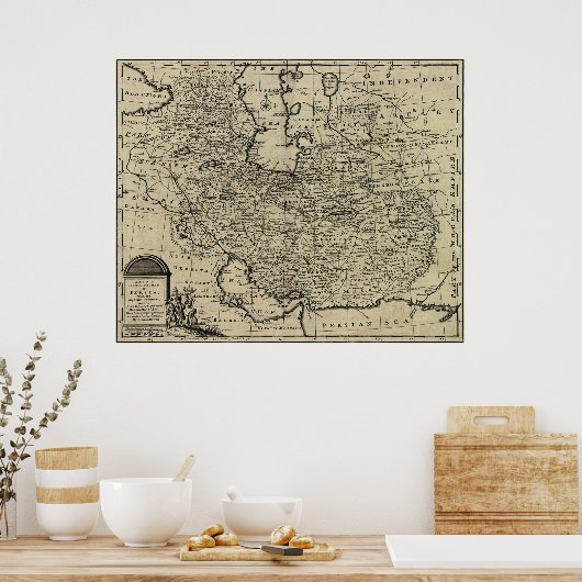 Persia Ancient Map (1747) Poster (Keuken)