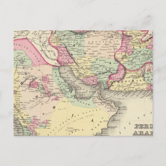 Persia Arabia Briefkaart (Voorkant)