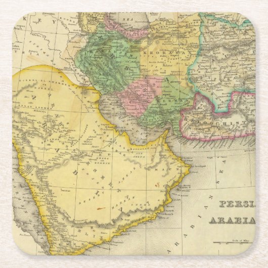 Persia Arabia Kartonnen Onderzetters (Voorkant)
