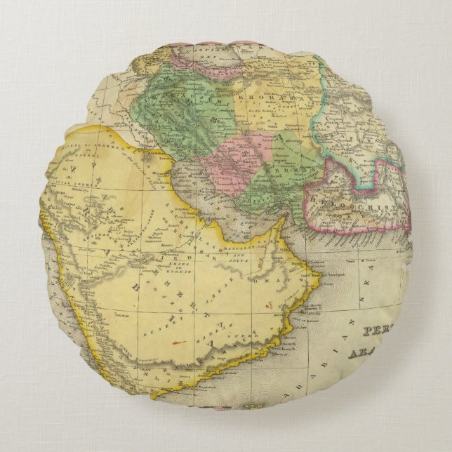 Persia Arabia Rond Kussen (Voorkant)