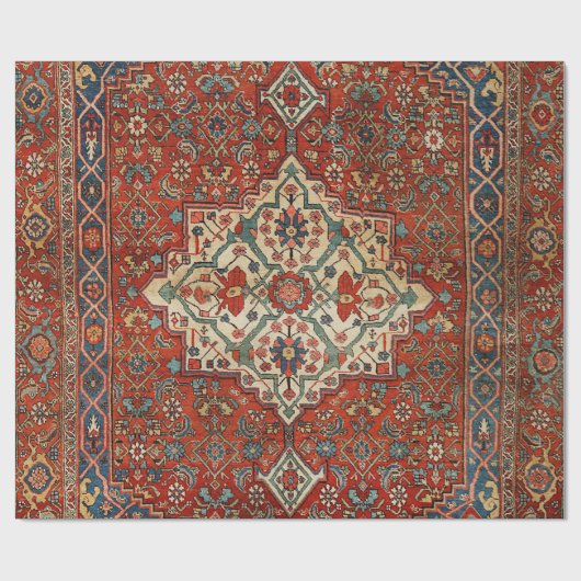 Persia Bijar Royal Red Green  Cadeaupapier (Vlak)