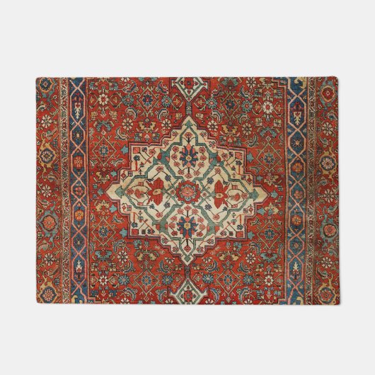 Persia Bijar Royal Red Green Deurmat (Voorkant)
