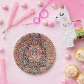 Persia Carpet Black Blue Red  Papieren Bordje (Feest)