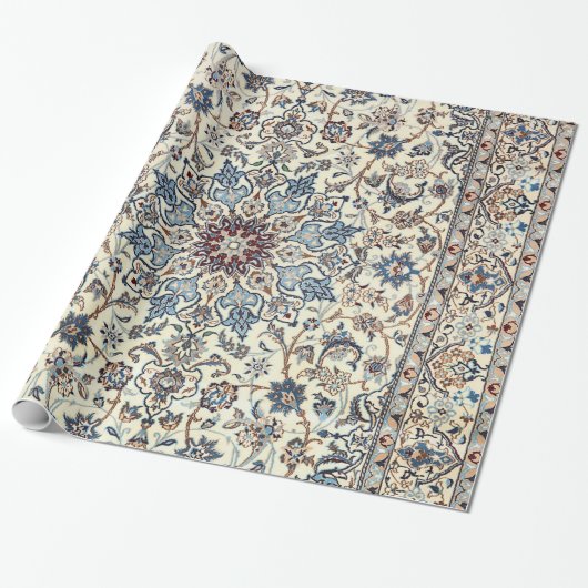 Persia Dusty Blue Gray Accent  Cadeaupapier (Uitgerold)