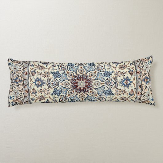 Persia Dusty Blue Gray Accent  Lichaamskussen (Achterkant)