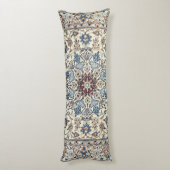 Persia Dusty Blue Gray Accent Lichaamskussen (Achterkant (Verticaal))