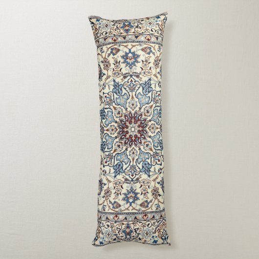 Persia Dusty Blue Gray Accent  Lichaamskussen (Achterkant (Verticaal))