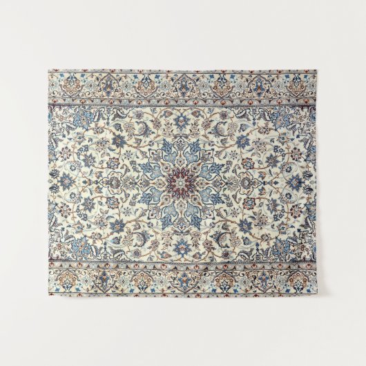 Persia Dusty Blue Gray Accent  Wandkleed (Voorkant (horizontaal))