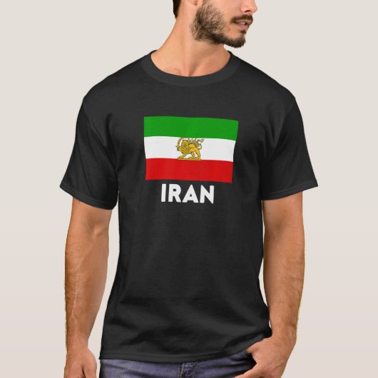 Persia Flag Iran vlag T-shirt (Voorkant)