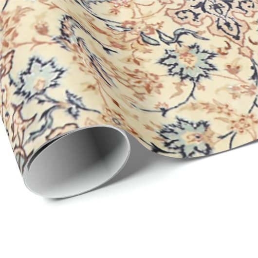 Persia Light Yellow Dusty Blue  Cadeaupapier (Rol Hoek)