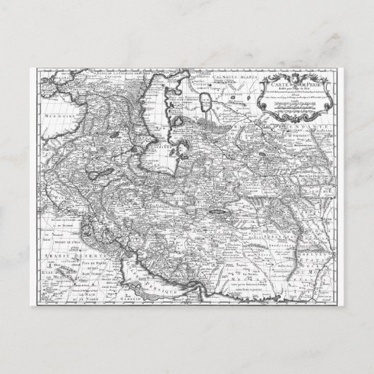 Persia Map 1724 Briefkaart (Voorkant)