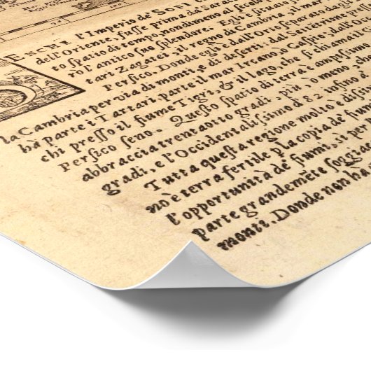 Persia Ptolemaeus Claudius Map Repruductie Poster (Hoek)