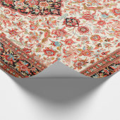 Persia Qum Tan Cream Red Cadeaupapier (Hoek)