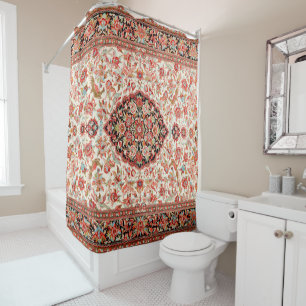 Persia Qum Tan Cream Red Douchegordijn