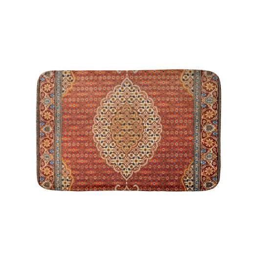 Persia Red Blue Oranje geel Badmat (Voorkant)