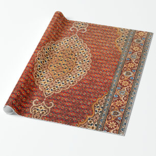 Persia Red Blue Oranje geel Cadeaupapier