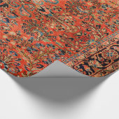 Persia Sarouk Red Yellow Leaf  Cadeaupapier (Hoek)