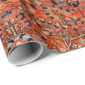 Persia Sarouk Red Yellow Leaf  Cadeaupapier (Rol Hoek)