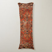 Persia Sarouk Red Yellow Leaf Lichaamskussen (Voorkant Verticaal)