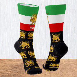 Persia Socks, Persian flag with Lion /Shah of Iran Sokken