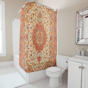 Persia Tabriz Dusty Tan Red Blush Douchegordijn