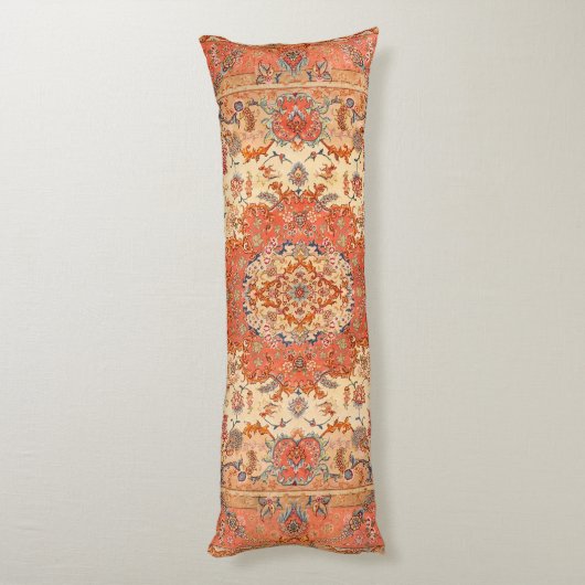 Persia Tabriz Dusty Tan Red Blush Lichaamskussen (Achterkant (Verticaal))