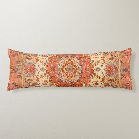 Persia Tabriz Dusty Tan Red Blush Lichaamskussen (Voorkant)