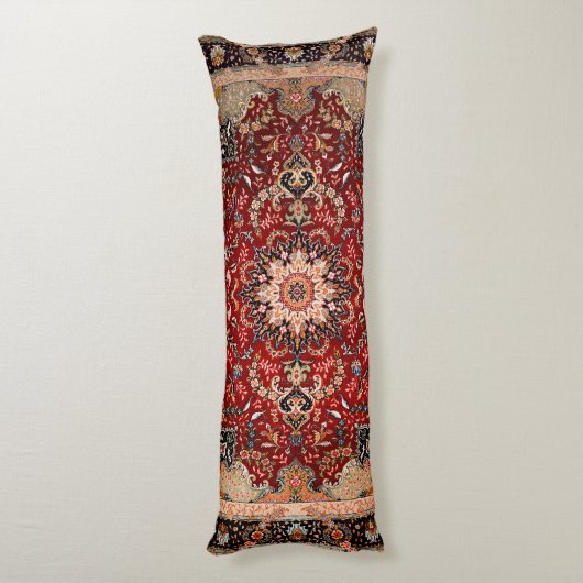Persia Tabriz Red Black Dark  Lichaamskussen (Achterkant (Verticaal))