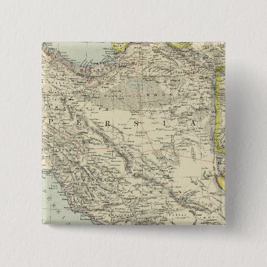 Persia Vierkante Button 5,1 Cm (Voorkant)