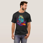 Persiaanse Kat Surft T-shirt (Voorkant volledig)