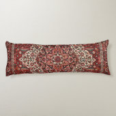 Persian Bakhtiari Deep Dark Red Tan Lichaamskussen (Achterkant)