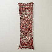 Persian Bakhtiari Deep Dark Red Tan Lichaamskussen (Voorkant Verticaal)