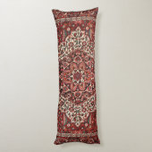 Persian Bakhtiari Deep Dark Red Tan Lichaamskussen (Achterkant (Verticaal))