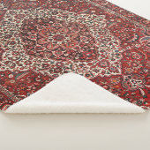 Persian Bakhtiari Deep Dark Red Tan  Sherpa Deken (3/4)