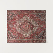 Persian Bakhtiari Deep Dark Red Tan  Wandkleed (Voorkant (horizontaal))