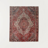 Persian Bakhtiari Deep Dark Red Tan  Wandkleed (Voorkant)