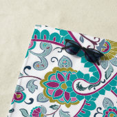 Persian Beach handdoek Paisley Pattern Monogram Be (In situ)