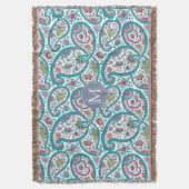 Persian Boteh Paisley Pattern Monogram B Deken (Voorkant Verticaal)