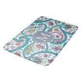 Persian Boteh Paisley Pattern Monogram Bath Mat (Gekanteld)