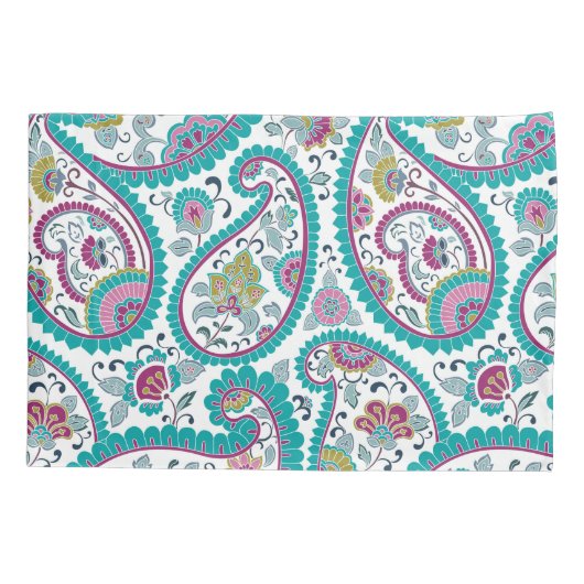 Persian Boteh Paisley Pattern Monogram Pillow hoes (Achterkant)