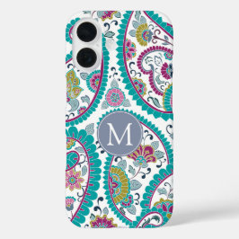 Persian Boteh Paisley Pattern Monogram Samssung C iPhone 16 Hoesje