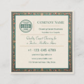 Persian Carpet Cleaning Vierkante Visitekaartje (Achterkant)