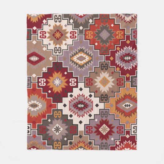Persian carpet original design, tribal texture. Ea Fleece Deken (Voorkant)