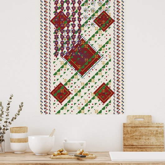 Persian Carpet Pattern  Poster (Keuken)