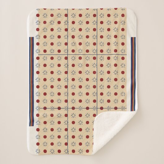 Persian Carpet Pattern Sherpa Deken (Voorkant)